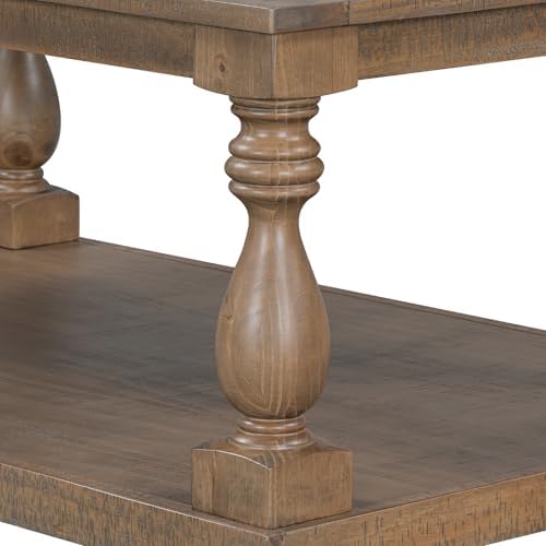 P PURLOVE Solid Wood Coffee Table, Modern Farmhouse Coffee Table/Center Table...