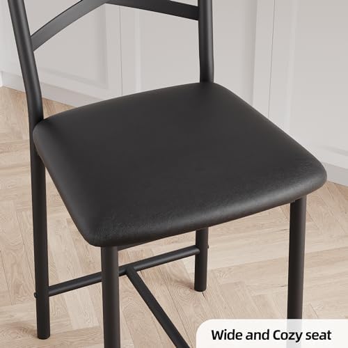 IDEALHOUSE 26" Bar Stools Set of 4, Counter Height Barstools with Back