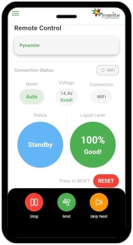Mosquito Misting System Pynamite Wi-Fi/Bluetooth app & 30 Nozzle Kit