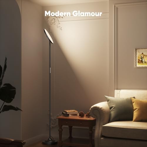 SIBRILLE 36W LED Floor Lamp, Super Bright Standing Lamp, Modern Stepless Dimm...