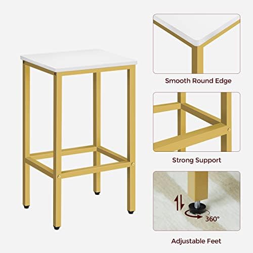 MAHANCRIS Bar Stools, Set of 2 Bar Chairs, Kitchen Breakfast Bar Stools with ...