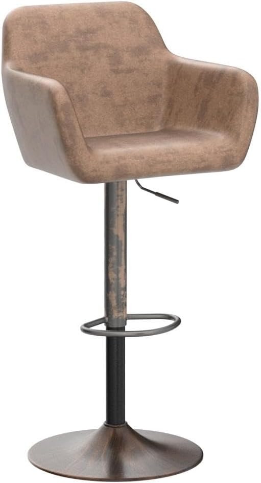 Keyluv Bar Stools Set of 2 for Kitchen Counter Adjustable Swivel Height Barst...