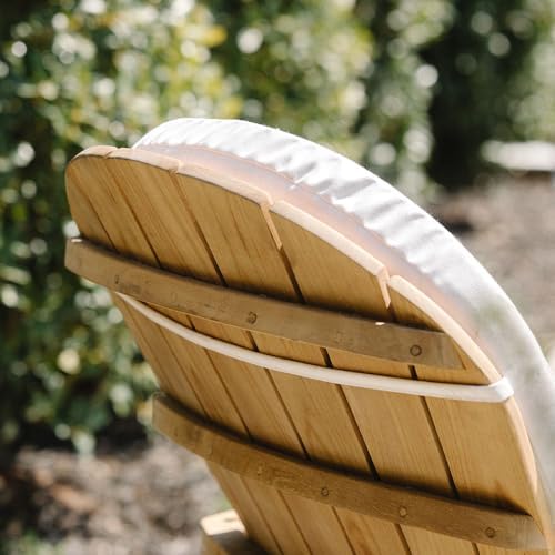 Titan Great Outdoors Grade A Teak Adirondack Chair with Footstool for Backyar...