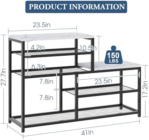 Shoe Rack Bench for Entryway,Free Standing Shoe Storage Organizer for Front D...