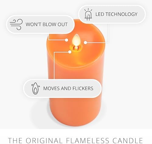Luminara Flickering Flameless LED Candle, Battery Operated with Timer Functio...