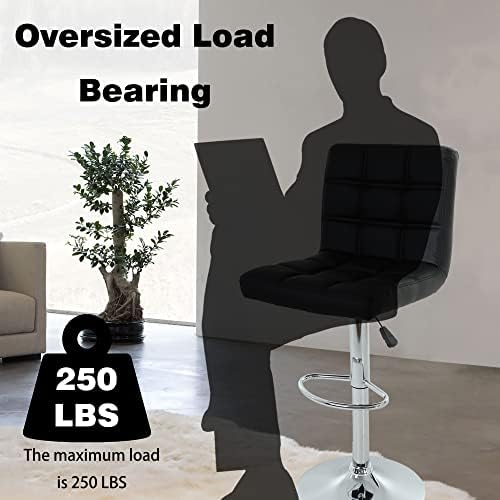 BestOffice Modern Bar Stool Set of 2 Barstools Height Adjustable Counter Heig...