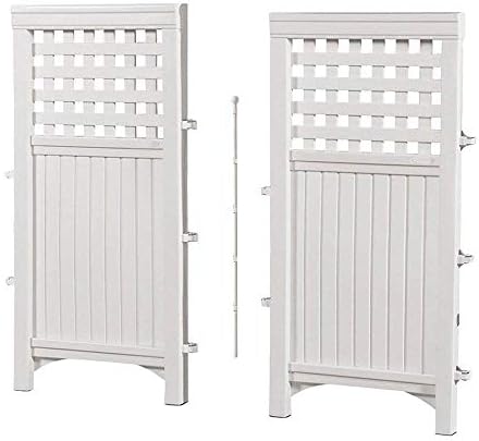 Suncast 4-Panel Outdoor Screen Enclosure - Freestanding Wicker Resin Reversib...