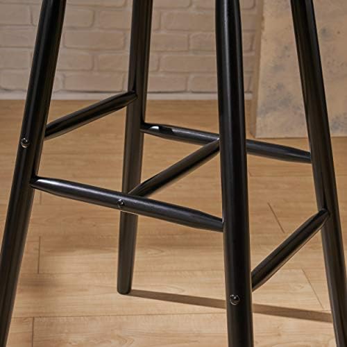 GDFStudio Great Deal Furniture Lopez Spindle Bar Stools - Rubberwood - Tradit...