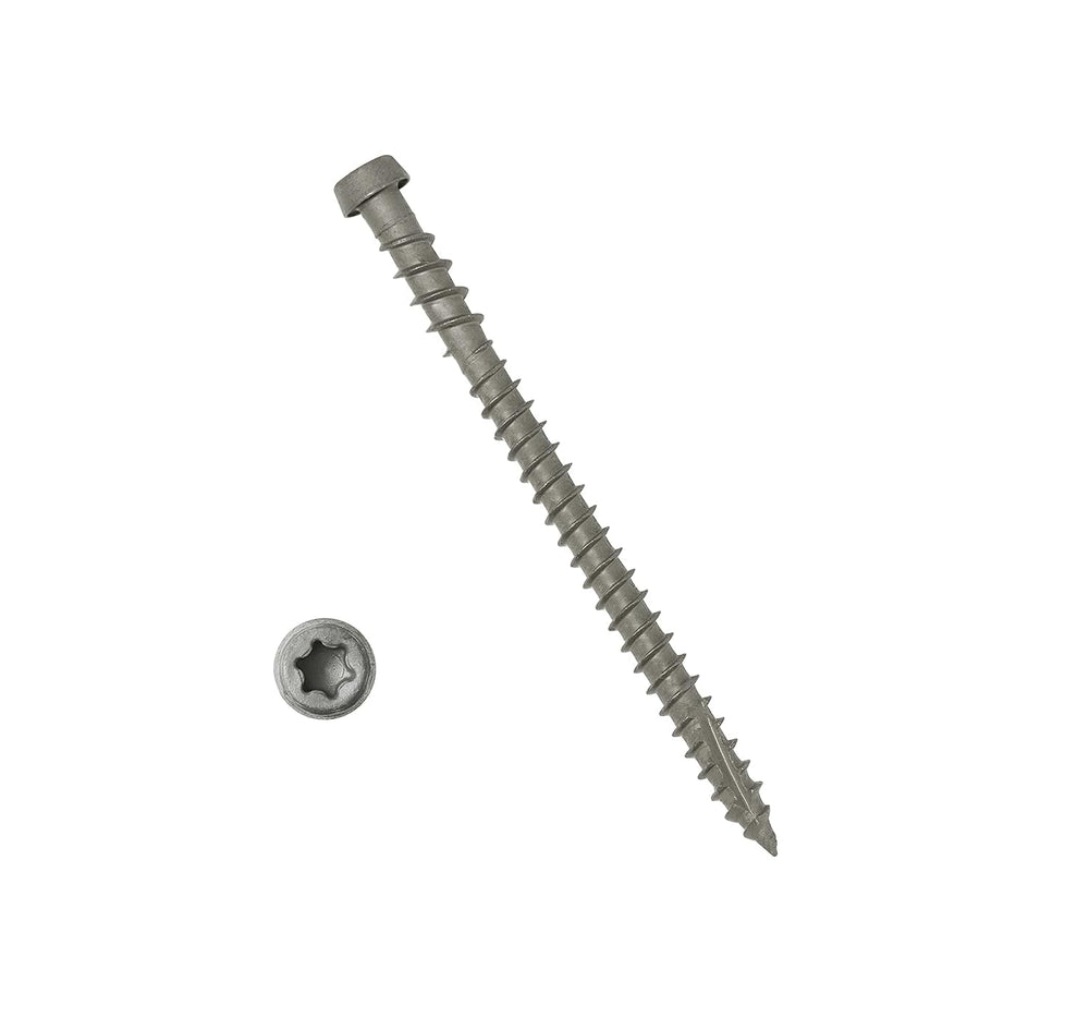 Composite Decking Coated Wood Screw #10 x 2-3/4, Gray, 350