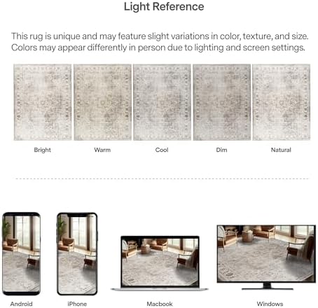 ReaLife Rugs Machine Washable Area Rug Runner - Living Room Bedroom Bathroom ...
