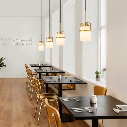 Modern Brass Pendant Lights Kitchen Island Light, Adjustable Hanging Light Fi...