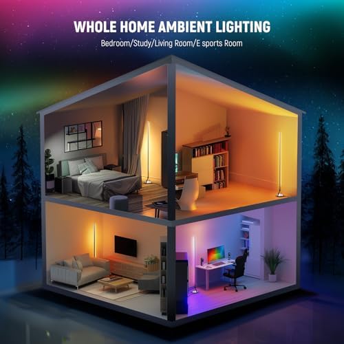 NEEWER Smart RGB IC W Floor Lamp, 1500lm LED Standing Corner Light Compatible...