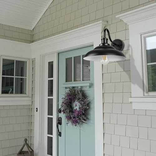 Outdoor Barn Light, 12'' Farmhouse Exterior Wall Mount Light, Outdoor...