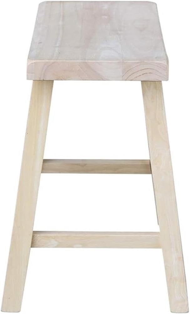 International Concepts Saddle Seat Stool, 18-Inch Seat Height, Solid Parawood...
