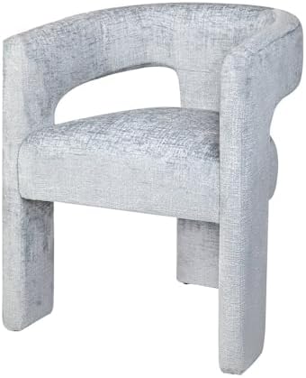Jofran Gwen Jacquard Upholstered Accent Chair, Modern Luxury Plush Sculptural...