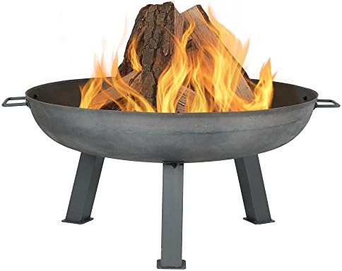 Sunnydaze 30" Heavy-Duty Cast Iron Fire Pit Bowl for Outside, Wood-Burning