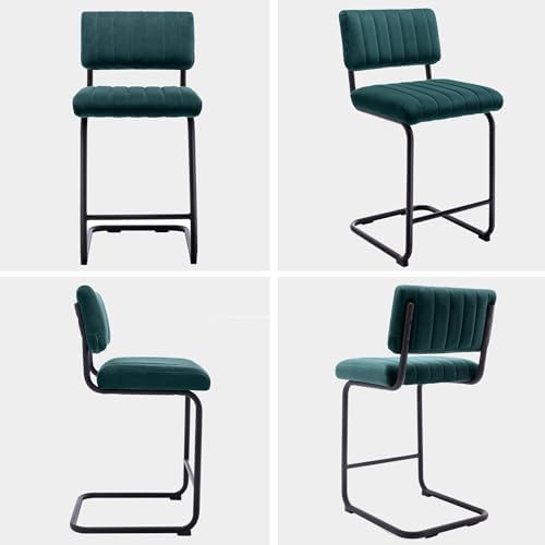 ONEVOG 24.6'' Counter Height Bar Stools Set of 2, Mid-Century Modern ...