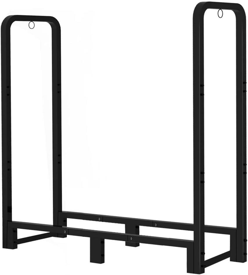 3FT Firewood Rack Stand Heavy Duty Logs Holder for Outdoor Indoor Fireplace M...