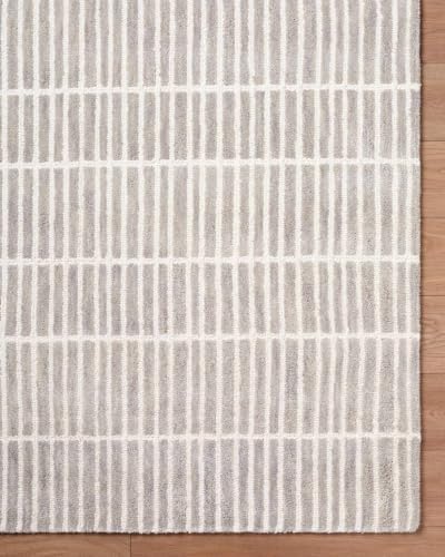Hauteloom Finial Wool Living Room, Bedroom Area Rug - Neutral Modern Minimali...