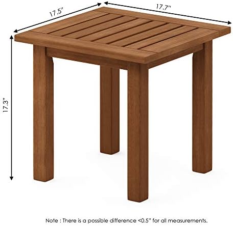 Furinno TIOMAN Outdoor Square Patio Table, Natural