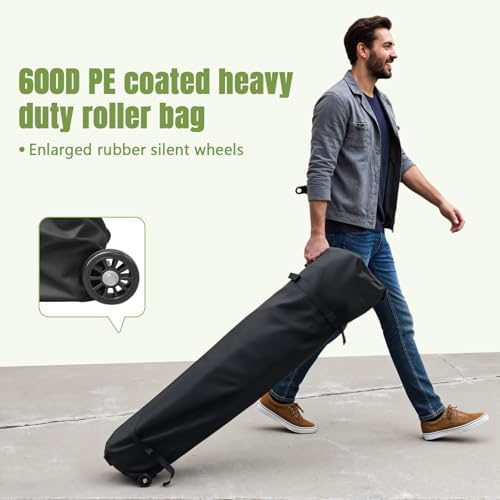 10x20 Heavy Duty Commercial Pop Up Canopy with Sidewalls, Black