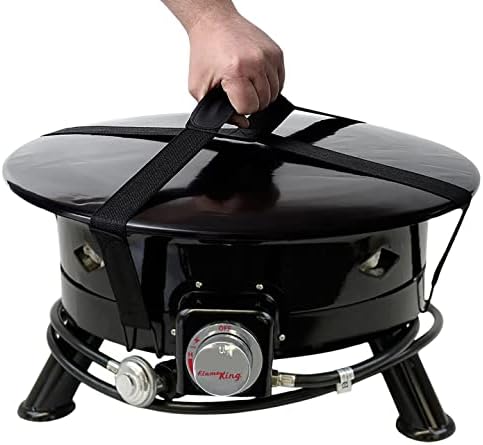 Flame King Smokeless Propane Fire Pit, 24-inch Portable Firebowl, 58K BTU wit...