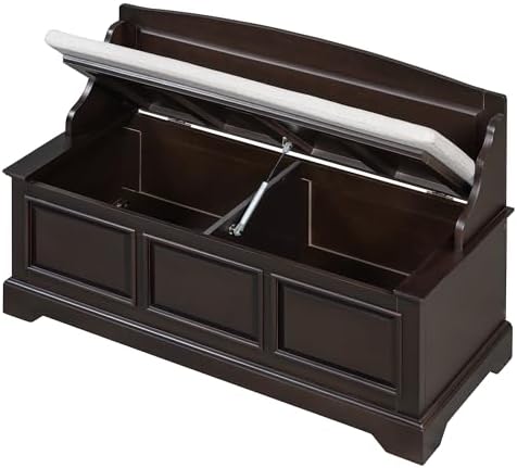 LUMISOL Shoe Storage Bench with Seating, 41.7” Farmhouse Entryway Bench with ...