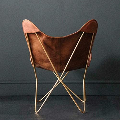 Shy Shy Let’s Touch The Sky Leather Living Room Chairs-Butterfly Chair Brown ...