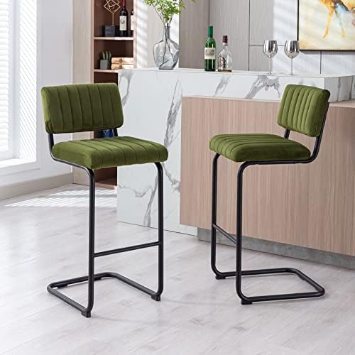 ONEVOG 24.6'' Counter Height Bar Stools Set of 2, Mid-Century Modern ...