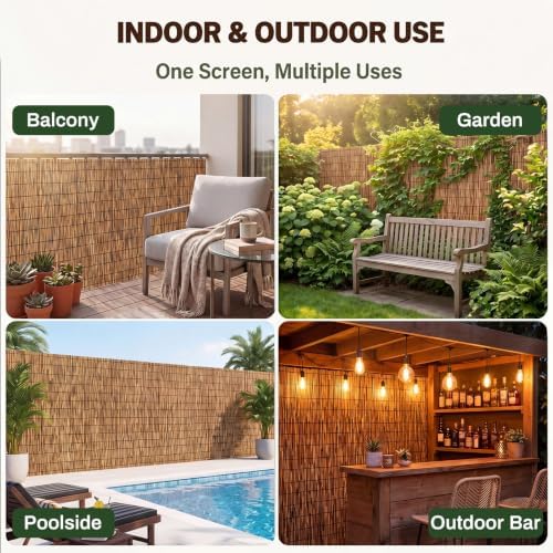 Barydat 2 Pcs 4 x 16.4 ft Reed Fence Roller