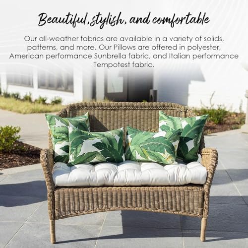 RSH DECOR Square Throw Pillows Set of 2, 17" x 17", Outdoor Pillows...