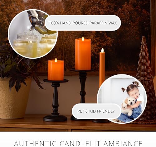 Luminara Flickering Flameless LED Candle, Battery Operated with Timer Functio...