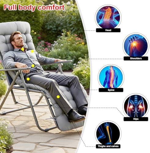 ERWUDEling Lounge Chair Cushion 67 x 19 Inch (Replacement Only) - 4" Thi...