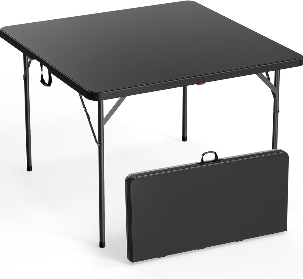 VINGLI 42" Fold in Half Square Table, Bi-Folding Commercial Portable Pla...