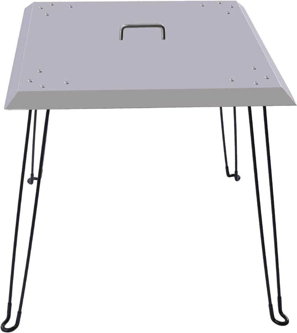 Fire Pit Heat Deflector, 24 x 24 x 24 Inch, Stainless Steel Fire Pit Cover 1....