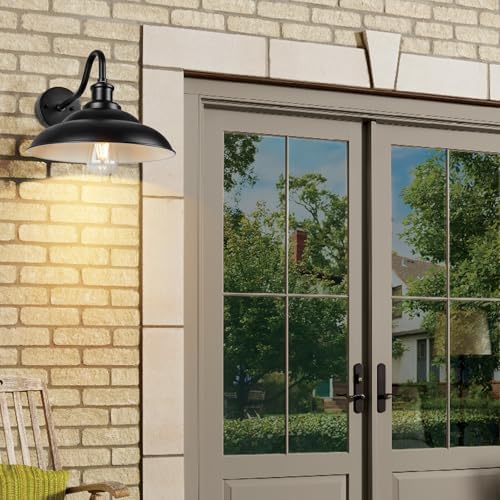 Outdoor Barn Light, 12'' Farmhouse Exterior Wall Mount Light, Outdoor...