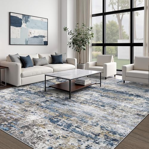 pmtsns Area Rugs 8x10 for Living Room: Washable Rug Modern Abstract Neutral S...