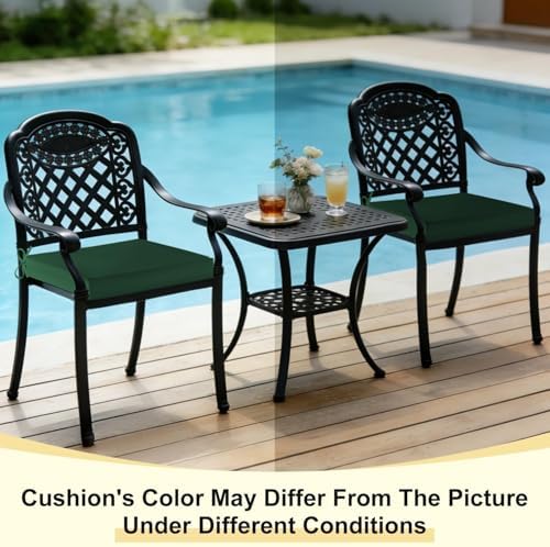 downluxe Waterproof Outdoor Chair Cushions Set of 2, 19" x 19" x 3&...