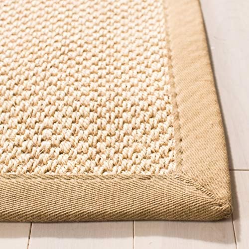 SAFAVIEH Area Rug 6x9 - Natural Fiber Collection - Maize & Linen Color, S...