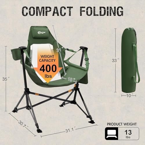Portal Hammock Camping Chair, Portable Outdoor Swinging Chairs, Rocking Chair...