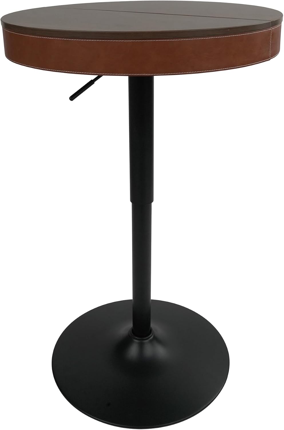 Pearington Adjustable Height Round Bar Table, Mid-Century Modern Pub Table wi...