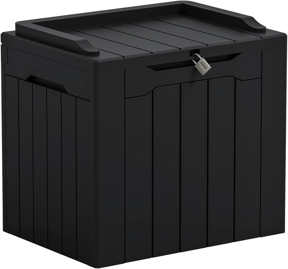 Greesum Outdoor Storage Box 31 Gallon Storage Box with Lid for Patio Furnitur...