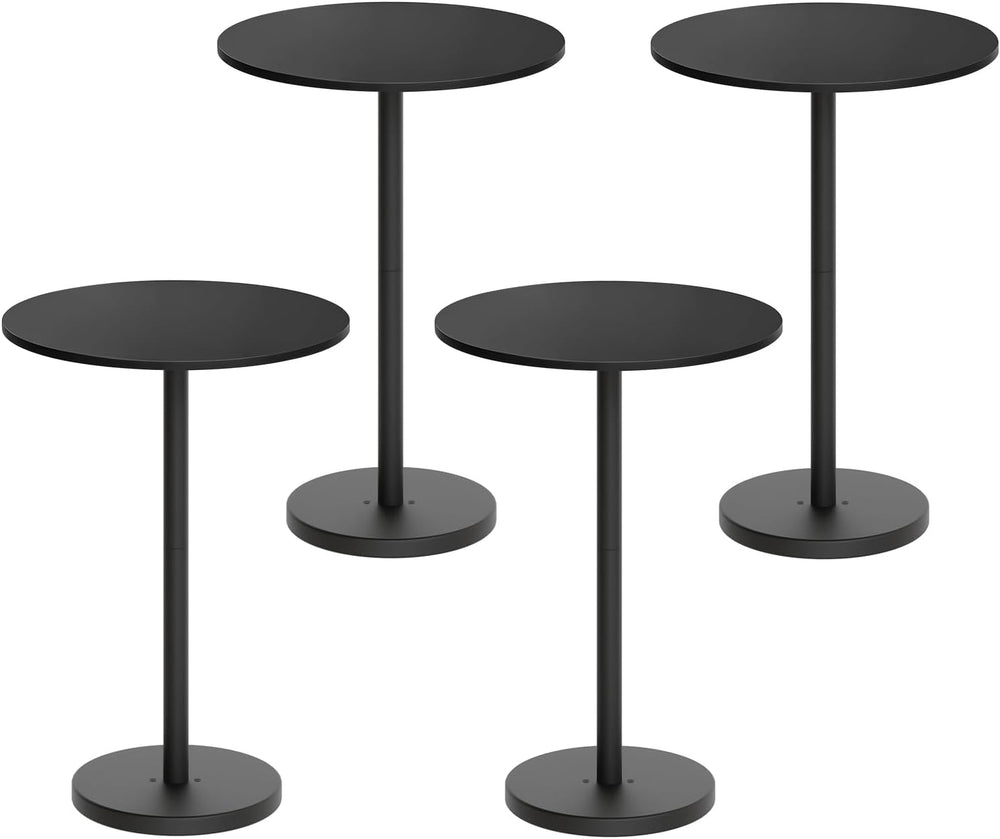 YATINEY Bar Table, Round Bar Table Set of 4, Counter Height Table, Pub Cockta...