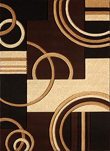 GLORY RUGS Area Rug Modern 2x7 Brown Soft Hand Carved Contemporary Floor Carp...