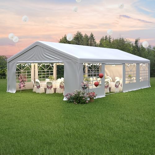 20' x 29.5' Heavy Duty Party Tent, Outdoor Large Wedding Tent with Re...