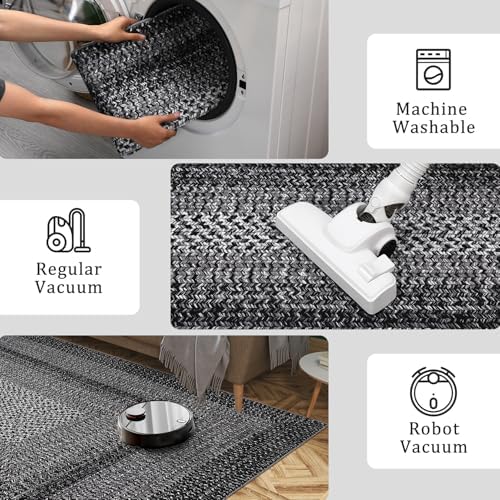 RUGSREAL 9x12 Living Room Rug Large Bedroom Washable Rug Non Slip