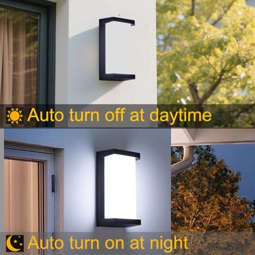 Sytmhoe Dusk to Dawn Outdoor Wall Lights, Modern LED Exterior Light Fixture,6...