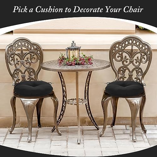 LOVTEX Bistro Chair Cushions Set of 4, Round Outdoor Chair Cushions, 15 Inch,...