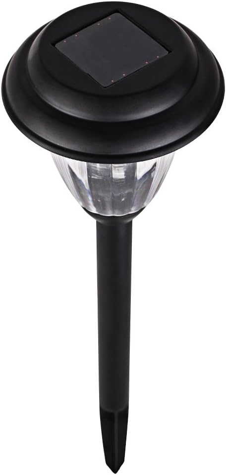 Solar Outdoor Pathway Lights Matt Black Stainless Steel Painted LED Lights fo...