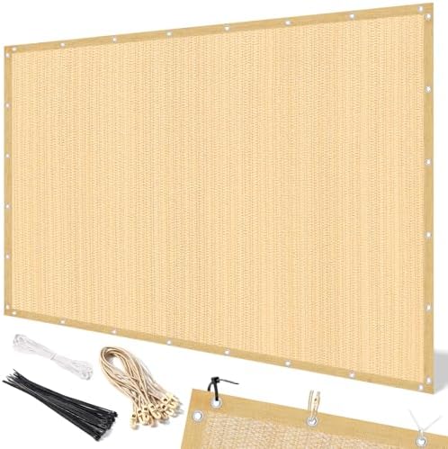 Artpuch 90% Sun Shade Cloth, 8 x 10 FT Pergola Shade Cover Canopy with Gromme...